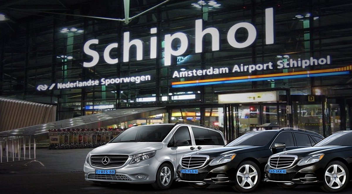 various taxis at Schiphol airport
