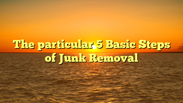 The particular 5 Basic Steps of Junk Removal